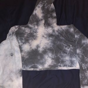 Blue cropped hoodie